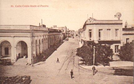 POSTAL PV08599: Calle Colon desde el Puerto, Paraguay