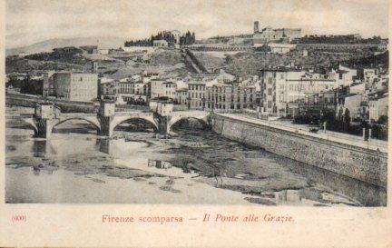 POSTAL PV08679: Il Ponte alle Grazie, Firenza scomparsa