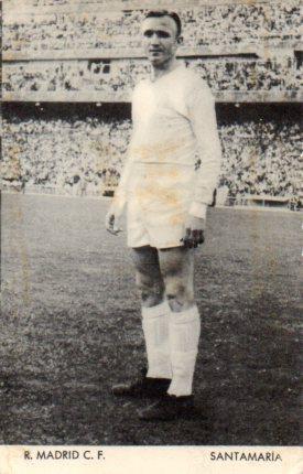 POSTAL PV08768: Santamaria jugador R. Madrid C. F.