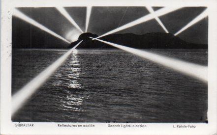 POSTAL PV08746: Reflectores en accion, Gibraltar
