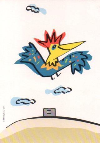 POSTAL PV08796: 30 aniv. Amnesty International, ilustracion por Mariscal
