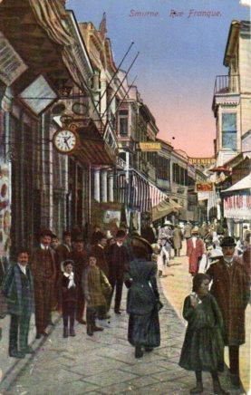 POSTAL PV08780: Rue Franque, Smurne