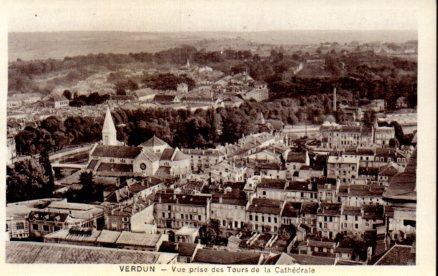 POSTAL PV08707: Vue prise des Tours de la Cathedrale, Verdun