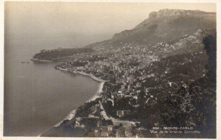 POSTAL PV08688: Vue de la Grande Corniche, Monte Carlo