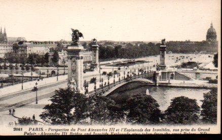 POSTAL PV08710: Perspective du Pont Alexandre III et l'Esplanade des Invalides