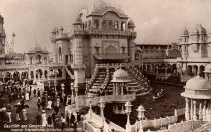 POSTAL PV08732: Cascade and Congress Hall. Imperial International Exhibition London 1909