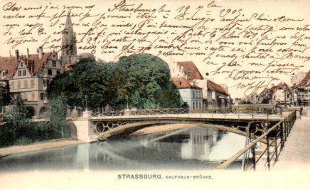 POSTAL PV08720: Kaufhaus-Brucke, Strassburg