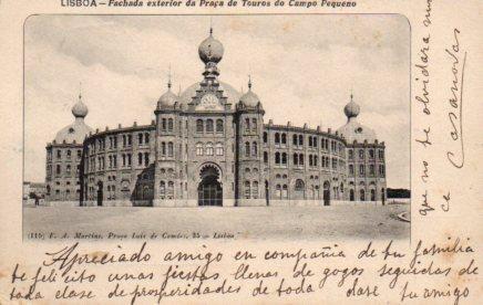POSTAL PV08714: Fachada exterior da Praça de Touros do Campo Pequeño, Lisboa
