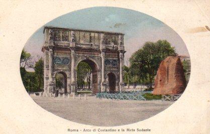 POSTAL PV08554: Arco di Constantino e la Meta Sudante, Roma