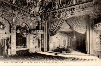 POSTAL PV08384: Montecarlo, Le Casino Salle de Theatre