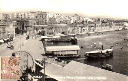 POSTAL PV08374: Sliema Landing Place & General View of Sliema, Malta