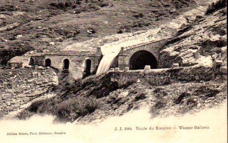 POSTAL PV08423: Wasser-Galerie, Route du Simplon