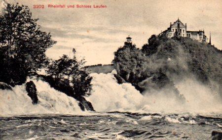 POSTAL PV08422: Rheinfall und Schloss Laufen