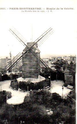 POSTAL PV08327: Moulin de la Galette, Paris - Montmartre