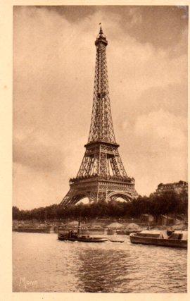 POSTAL PV08323: Monument La Tour Eiffel, Paris