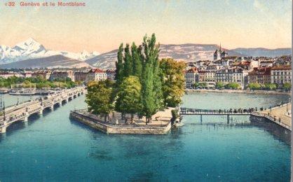 POSTAL PV08523: Geneve et le Montblanc