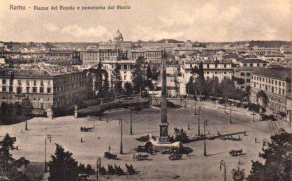 POSTAL PV08526: Piazza del Popolo e panorama dal Pincio, Roma