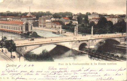 POSTAL PV08547: Pont de la Coulouvreniere & les Forces motrices, Geneve