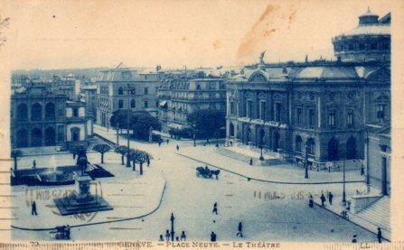 POSTAL PV08494: Place Neuve, le Theatre. Geneve