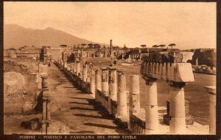 POSTAL PV08442: Portico E. Panorama del Foro Civile, Pompei