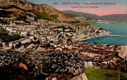 POSTAL PV08437: Monte Carlo, Vue generale et Condamine