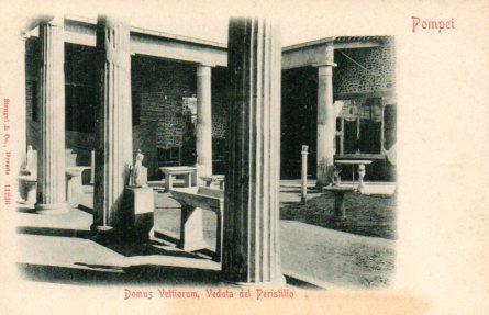 POSTAL PV08461: Pompei. Domus Vettiorum, Veduta del Peristilio