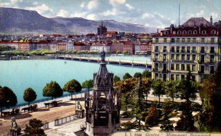 POSTAL PV08489: Monument Brundswick, Geneve