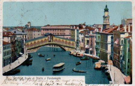 POSTAL PV08467: Ponte di Rialto e Fondamente, Venezia
