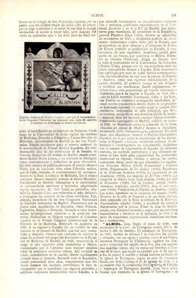 LAMINA V29043: Lapida al Doctor Albiñana por Isidoro Garnelo