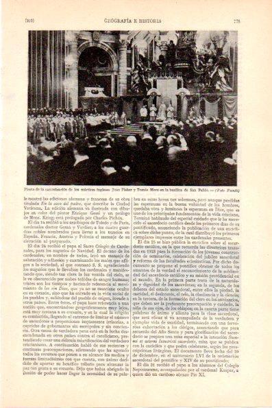 LAMINA V28972: Canonizacion de los martires Juan Fisher y Tomas Moro en San Pablo