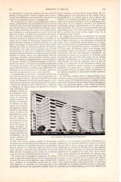 LAMINA V28984: Vista del posterior del hospital de Paris-Clichy