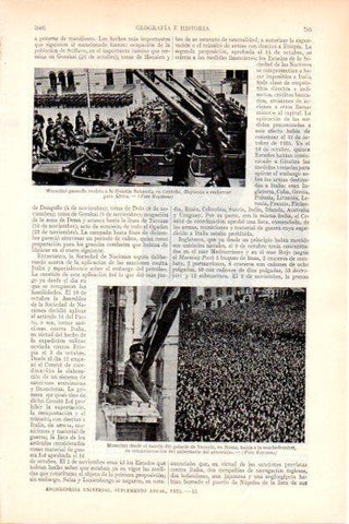 LAMINA V28954: Mussolini en el balcon del palacio de Venecia, Roma