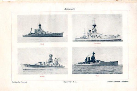 LAMINA V29021: Acorazado Hood, Iron Duke, Nelson y Tiger