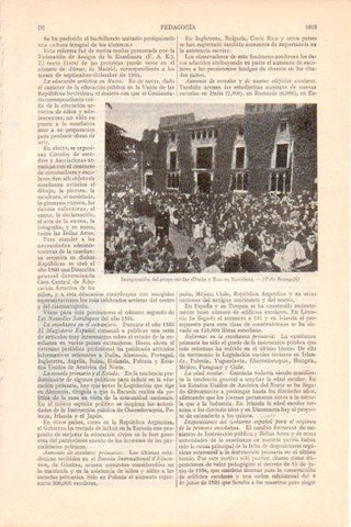LAMINA V28990: Inaguracion grupo escolar Duran y Bas en Barcelona