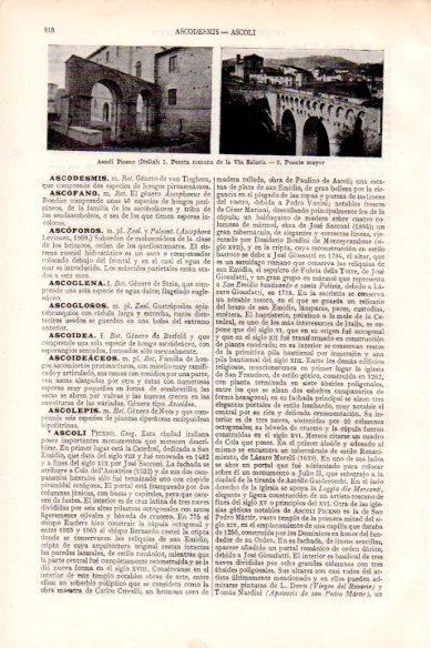LAMINA V29199: Puerta romana y puente mayor de Ascoli Piceno, Italia