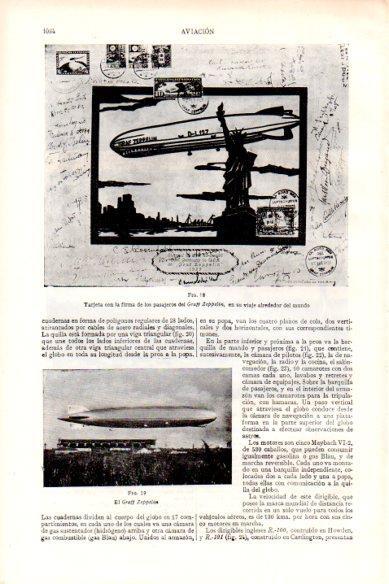 LAMINA V29195: Tarjeta con firma de los pasajeros del Graff Zeppelin en viaje alrededor del mundo