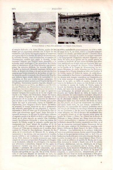 LAMINA V29190: Plaza de la Libertad y Palacio de la Aduana en Avellino