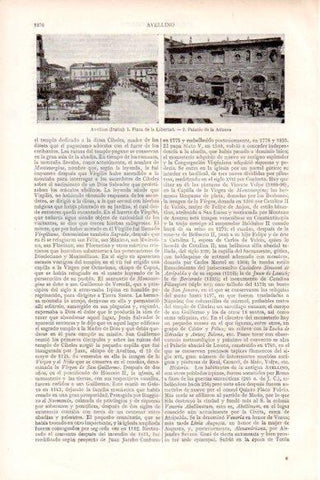 LAMINA V29190: Plaza de la Libertad y Palacio de la Aduana en Avellino