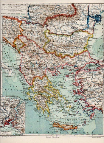 LAMINA V29233: Mapa Peninsula de los Balkanes