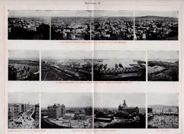 LAMINA V29238: Vistas varias panoramicas de Barcelona