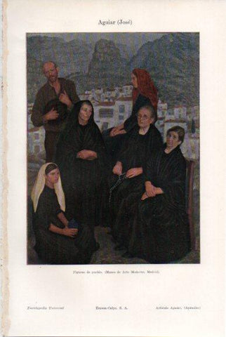 LAMINA V29242: Figuras de pueblo por Jose Aguiar