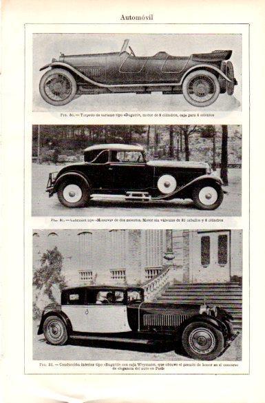 LAMINA V29217: Conduccion interior tipo Bugatti con caja Weyman