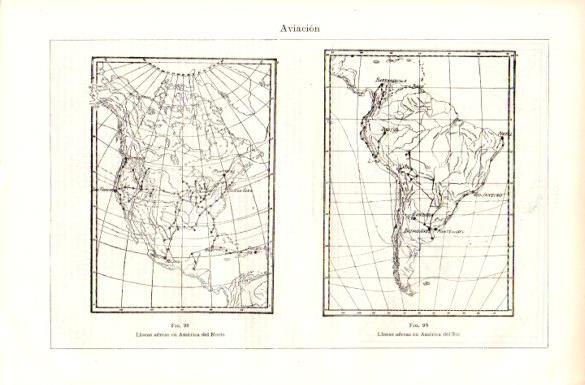 LAMINA V29220: Lineas aereas en America del Norte y del Sur