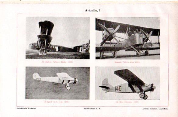 LAMINA V29222: Triplano Pullman Bristol, Spirit of St. Louis y Vickers Vimy 