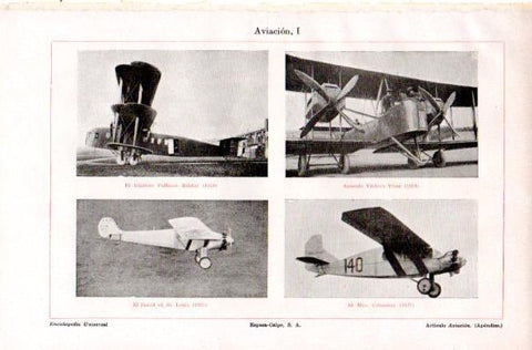 LAMINA V29222: Triplano Pullman Bristol, Spirit of St. Louis y Vickers Vimy 