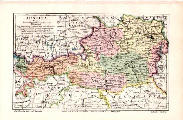 LAMINA V29228: Mapa de Austria