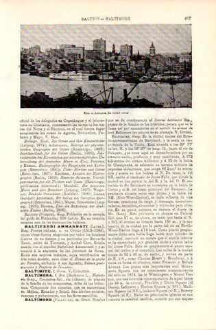 LAMINA V29174: Vista de Baltimore, Estados Unidos