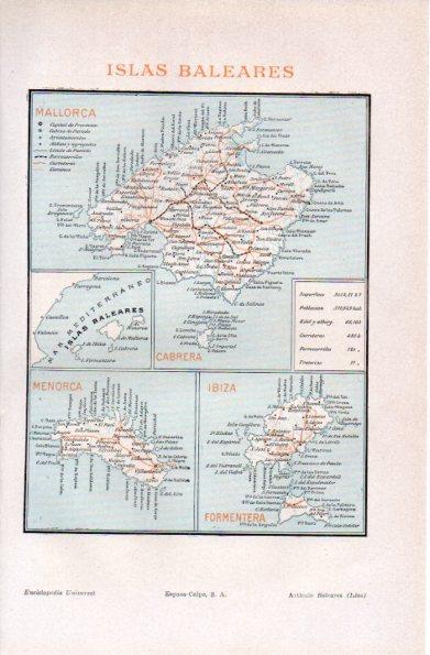 LAMINA V29169: Mapa de las Islas Baleares