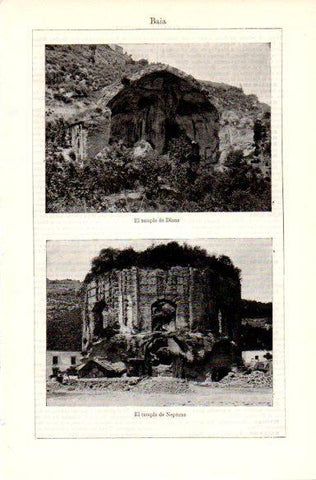 LAMINA V29143: Templo de Diana y templo de Neptuno en Baia