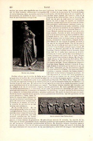 LAMINA V29144: Bailarina india de Bombay